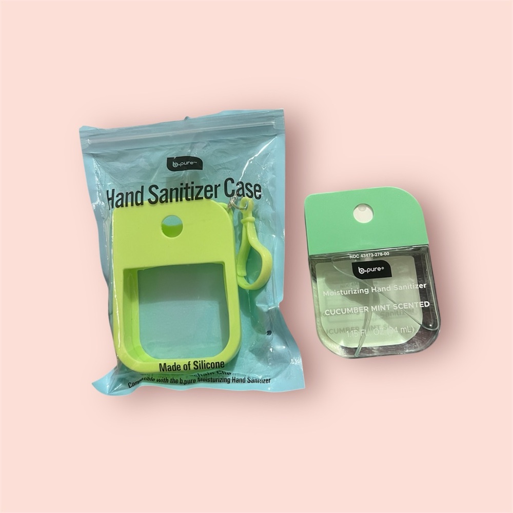 Green Hand Sanitizer Case and Bottle Set
